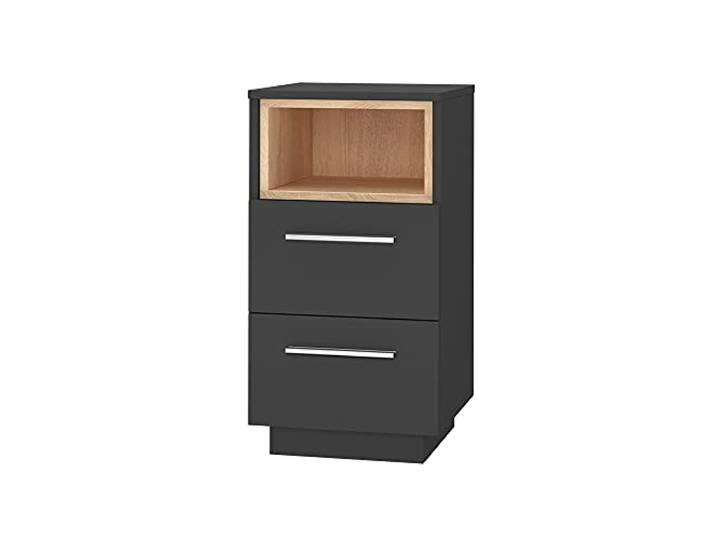 Vicco Nachttisch Beatrice , Anthrazit 36 x 68 cm zur platzsparenden Ablage von Gegenständen neben dem Bett