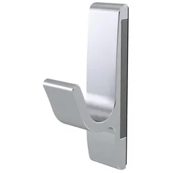 Hermeta, Kleiderhaken + Wandgarderobe, Magnet-Mantelhaken 0150 einfach Ausladung 40 mm Aluminium silberfarbig eloxiert Höhe 85 mm
