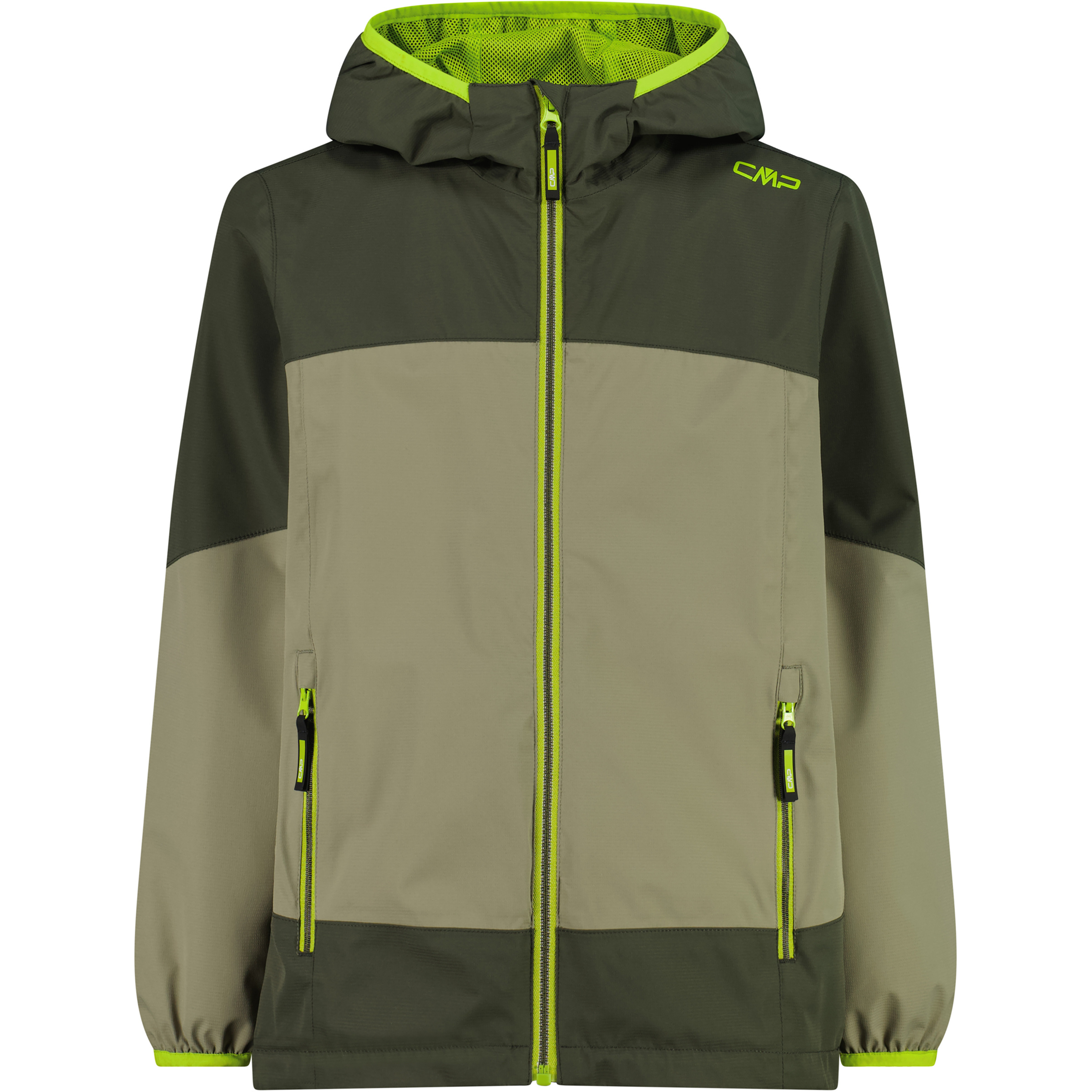 CMP Kinder Regenjacke oliv Größe 140 Trekking Winddicht Wasserabweisend