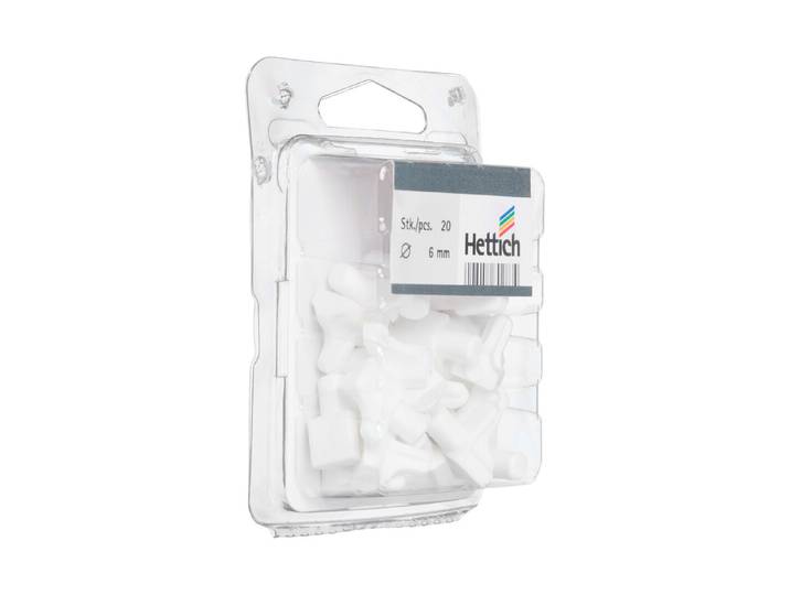 Hettich Bodenträger mit Zapfen Weiss 20 Stück