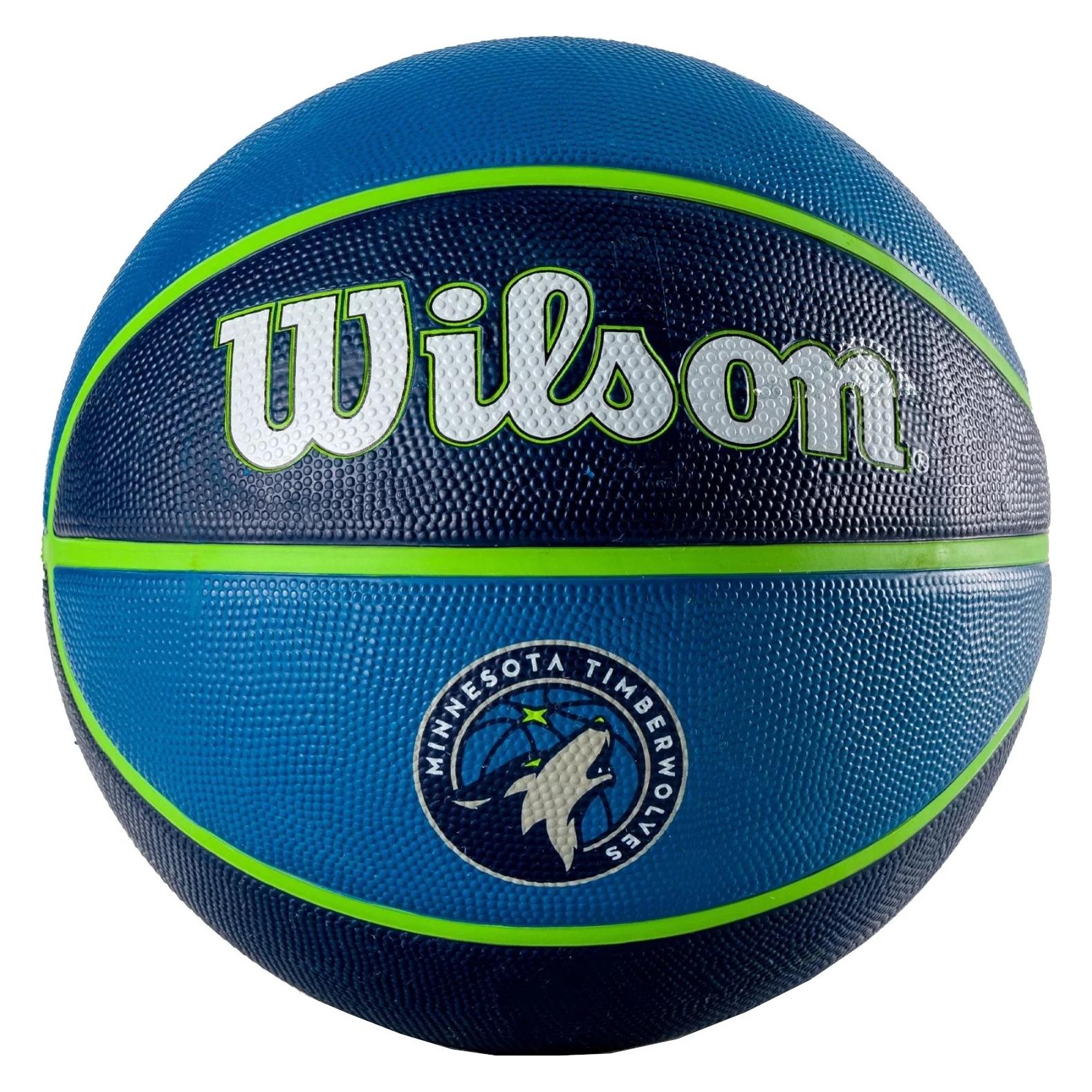 Wilson Nba Team Tribute Basketball Min Timber (7) (WTB13XBMN)
