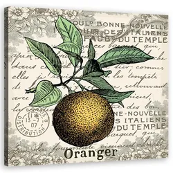 WANDBILD vintage orange