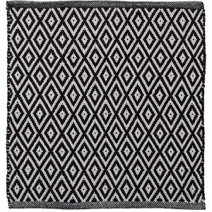 Sealskin Badematte Badteppich Trellis, 60 x 60 cm, schwarz-grau, aus Baumwolle