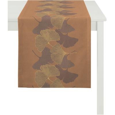 Tischläufer APELT "2900 Loft Style", braun (braun, beige), B:48cm L:140cm, Polyester, Viskose, Tischdecken