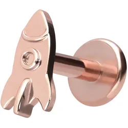 Titan Labret mit Innengewinde RAKETE
