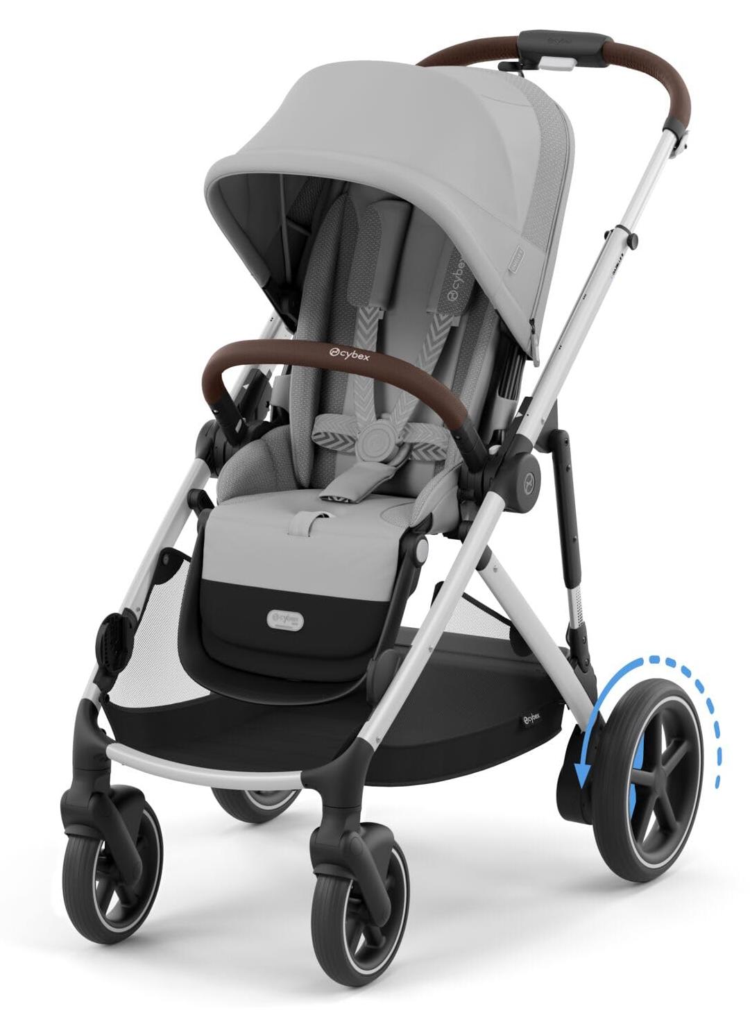 Cybex Gold Buggy e-Gazelle S Stone Grey (Silver Frame)