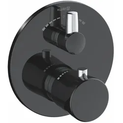 Kludi BALANCE Unterputz-THM-Armatur mattschwarz/chrom, für Kludi SLIM.BOXX Unterputzkörper, mit Keramik-Absperrventil und Temperaturbegrenzer