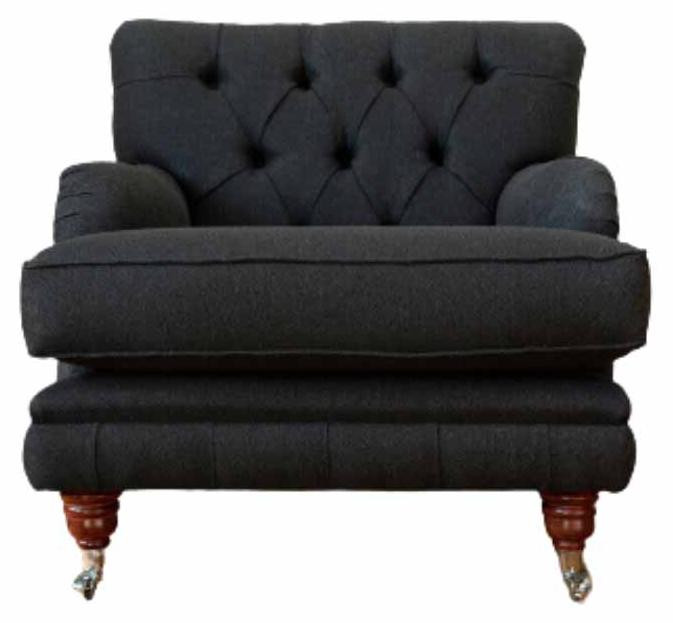 Sessel Luxus Einsitzer Couch in zwarte stof voor volwassenen