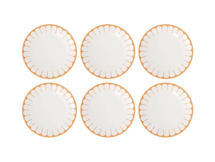 Speiseteller VILLEROY & BOCH Fleur 6 Stück , gelb, Porzellan, Speiseteller, Speiseteller