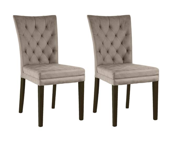 4-Fußstuhl, 46x59x94,5 cm, Polyester, Grau, Bequeme Polsterung, Modern, Home-affaire