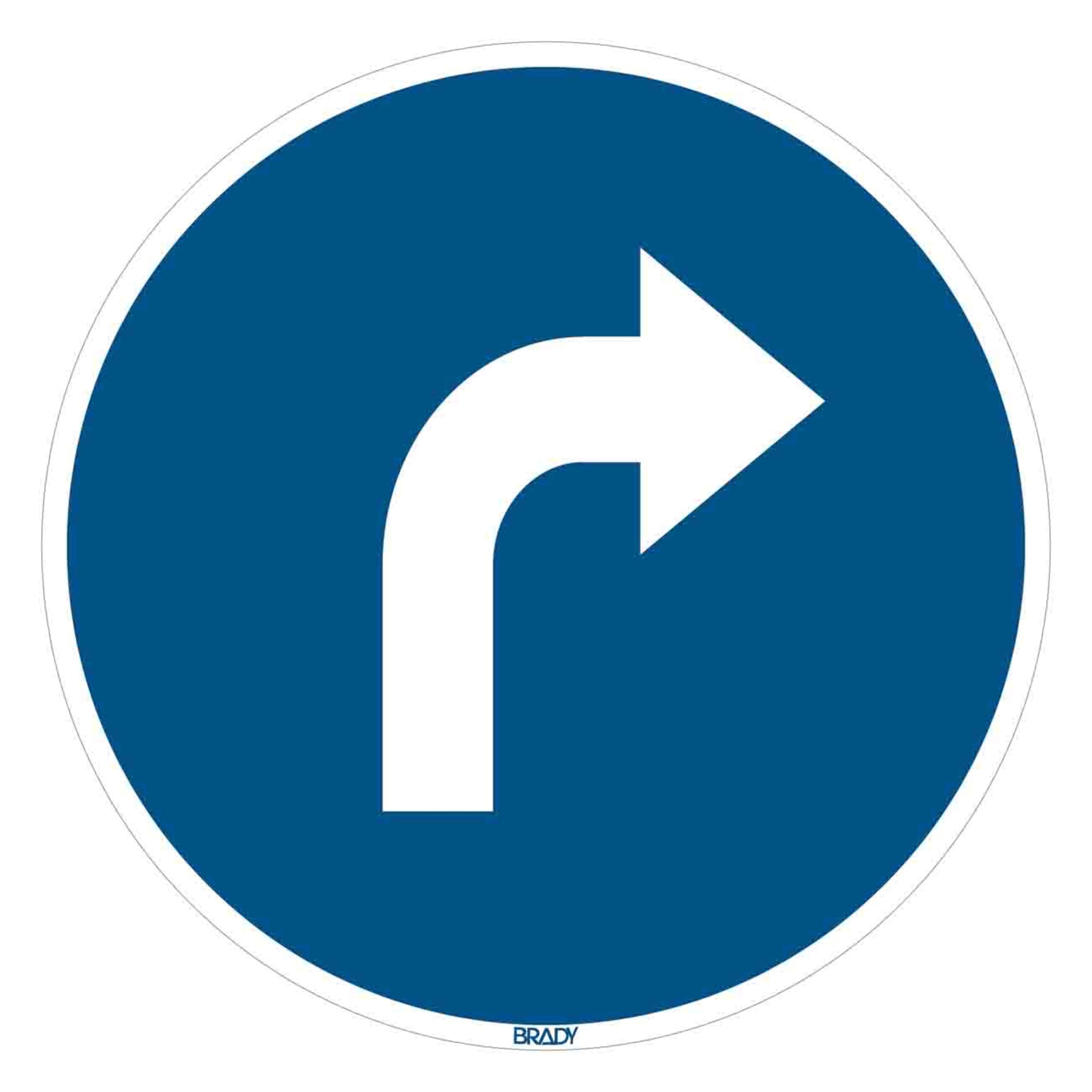 Brady Floor Sign Go right (PIC908-D350-FLO)