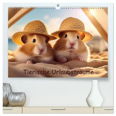 Tierische Urlaubsträume (hochwertiger Premium Wandkalender 2027 DIN A2 quer), Kunstdruck in Hochglanz