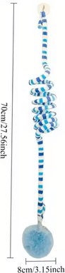 Inspire Curations BellBounce Interactive Hanging Cat Teaser Toy blue