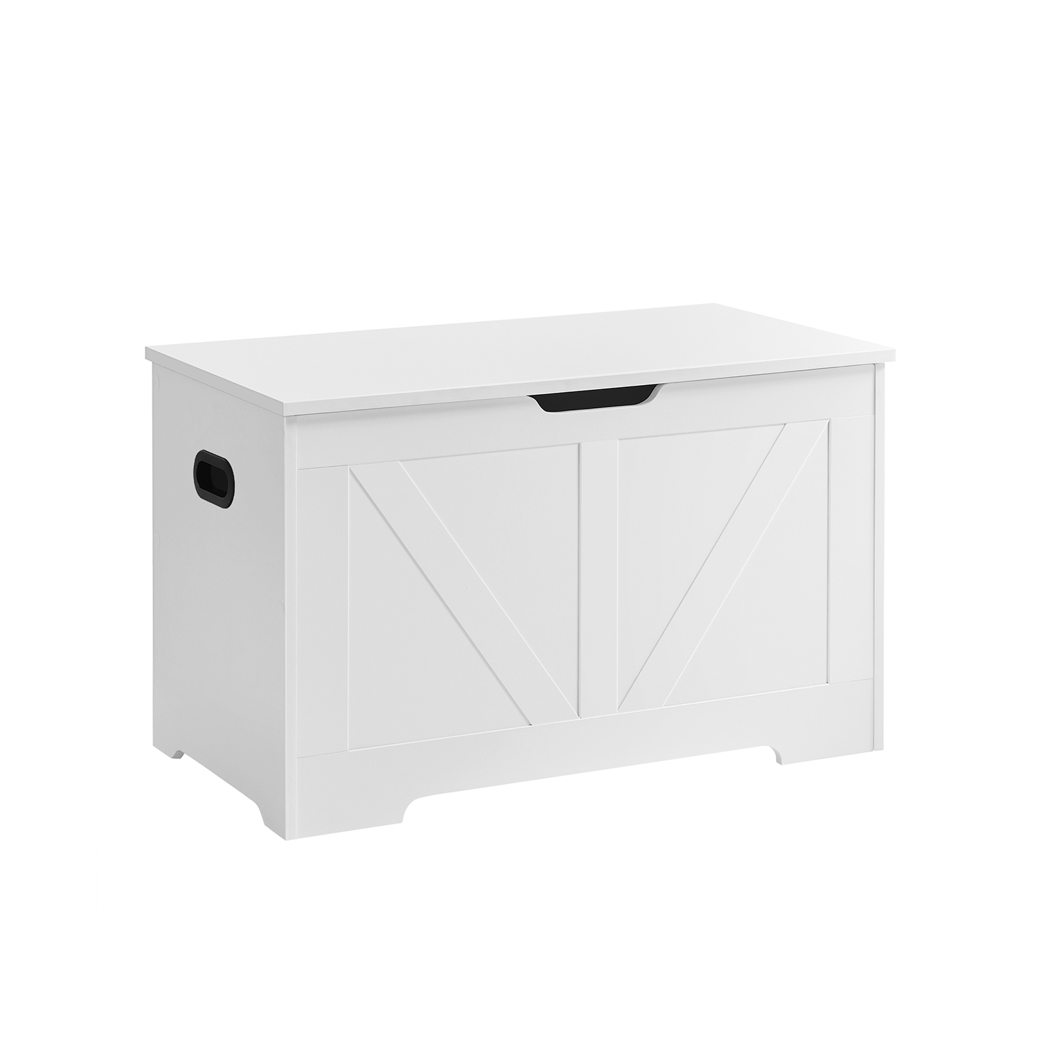 VASAGLE Sitzbank mit Stauraum Scheunenstil weiß LSB062T14