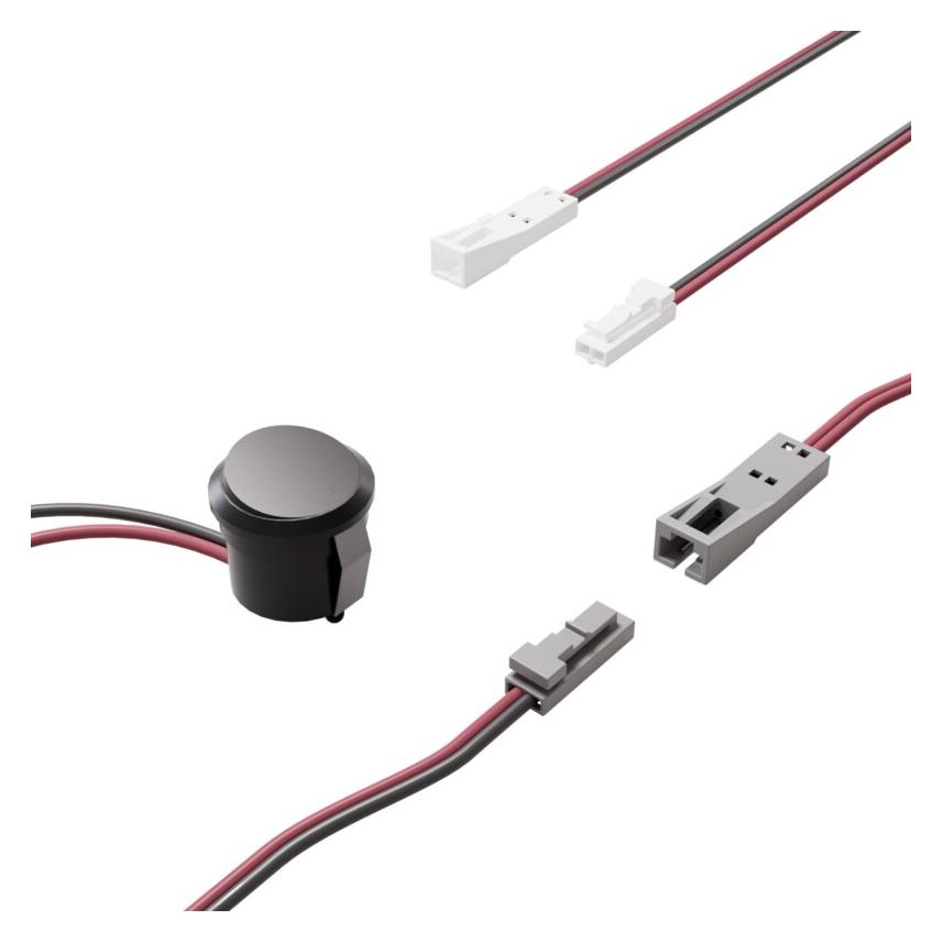 Halemeier Mini-Einbauwippschalter 24VDC schwarz (3697472)