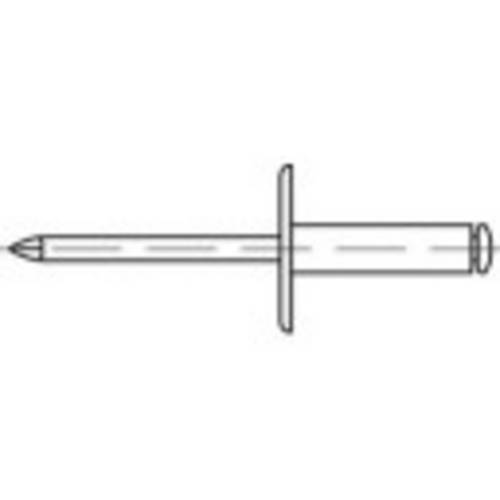 TOOLCRAFT 160153 Offene Blindniete (Ø x L) 5mm x 8mm Aluminium Stahl 250St.