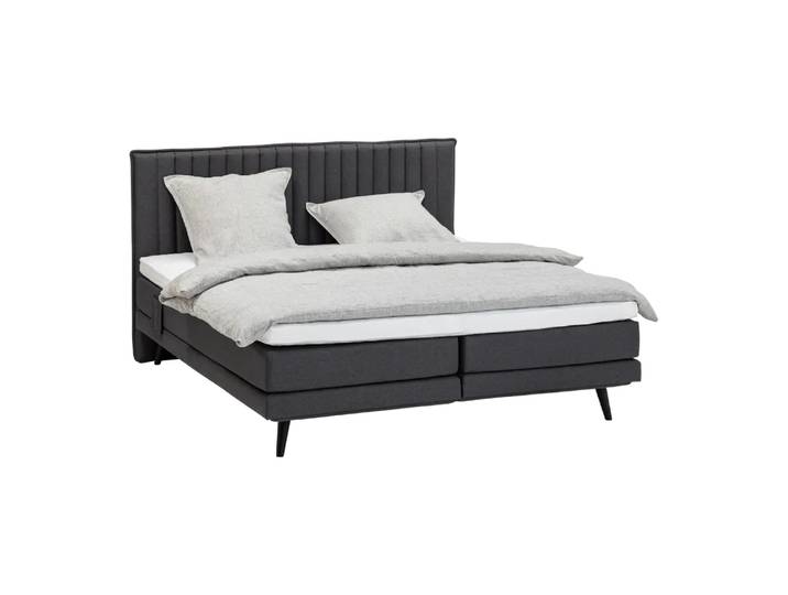 Boxspringbett Odin, 180x200 cm, Johann Jakob, pg, page grey , HolzHolz/Textil