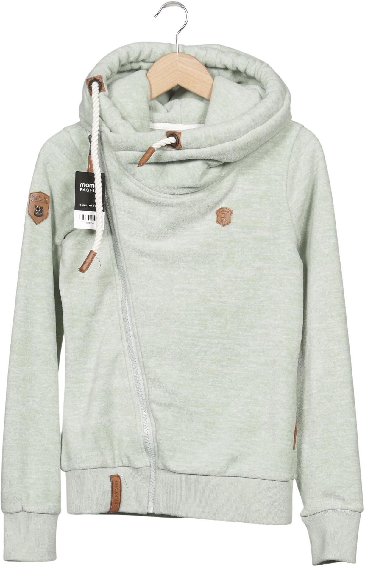Naketano Damen Kapuzenpullover, Hellgrün, Gr. S, Synthetik - Second Hand