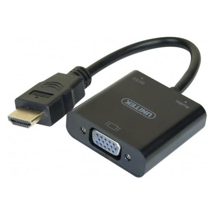 Exertis Connect HDMI zu VGA Konverter mit Audio Wandelt das Audio/Video HDMI Signal zu einem analogen VGA Signal (051248)
