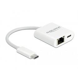 Delock USB 2.0 Adapter [2x USB 3.2 Gen 1 Stecker C (USB 3.0) - 1x USB-C® Buchse (Power Delivery), Gigabit-LAN (1 Gbit/s)] 65402 0 mm