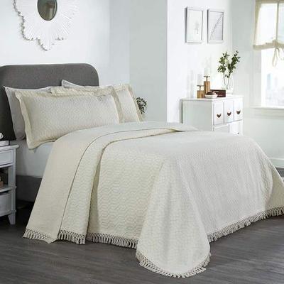 Superior Remi Fringe Cotton Blend Coverlet/Bedspread/Quilt