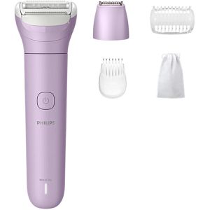 Philips Elektrorasierer Lady Shaver 6000 BRL138/00, lila, für Damen, Wet & Dry, mit 3 Aufsätzen und Aufbewahrungstasche