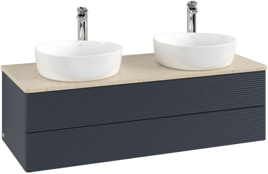 V&B; Waschtischunterschrank mit Frontstruktur, mit Beleuchtung Antao 120x36x50cm, HL, WBP botti., md b m Lac ; Villeroy & Boch (L24153HG)