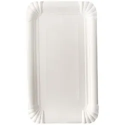 Papstar Pappteller eckig "pure" 13 x 20 cm weiß, 25 x 12 Stück