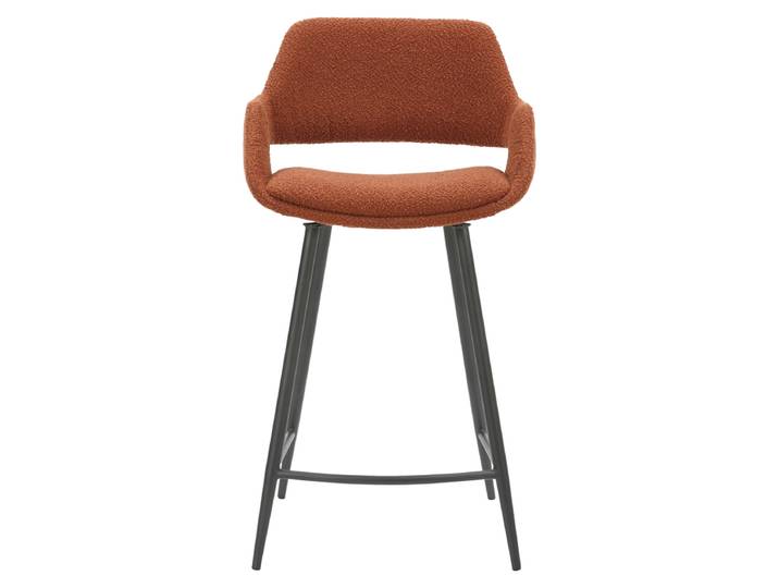 Chaise snack effet laine bouclette caramel