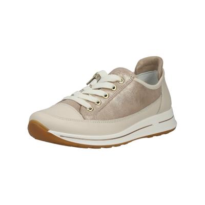 Sneaker ARA "Ara Sneaker Glattleder", Damen, Gr. 39, beige, Glattleder, Schuhe Sneaker
