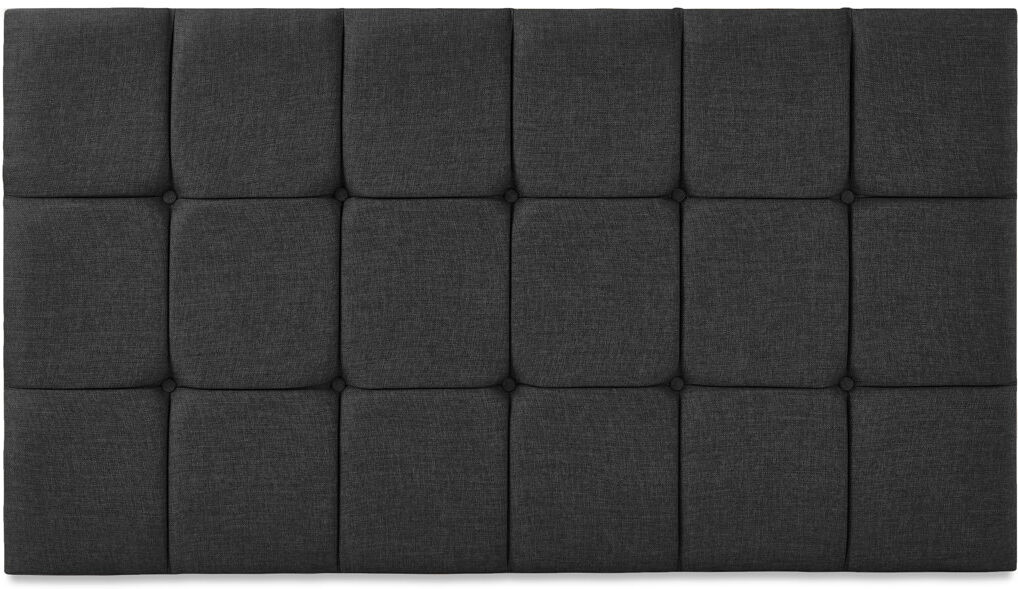 Marlow Home Co. Brickhouse Upholstered Velvet Headboard Charcoal Double (4'6)