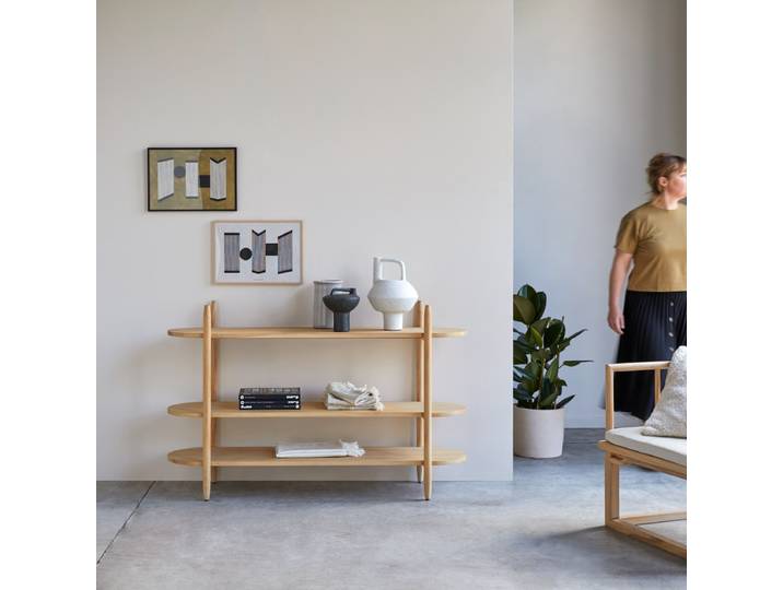Konsole Poline aus massivem Teakholz - Natur