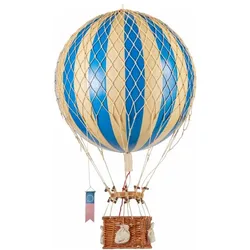 Authentic Models Montgolfiere 56cm - Lignes Fines - Ivoire Et Bleu (1x)