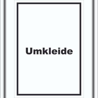HB-Druck Umkleide Schild mit Text Ankleide Kabine hochkant A6 (105x148mm)