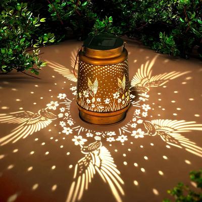 Uplifted Finds Iron Solar Lantern Outdoor Decorative Pathway Garden Light hummingbird