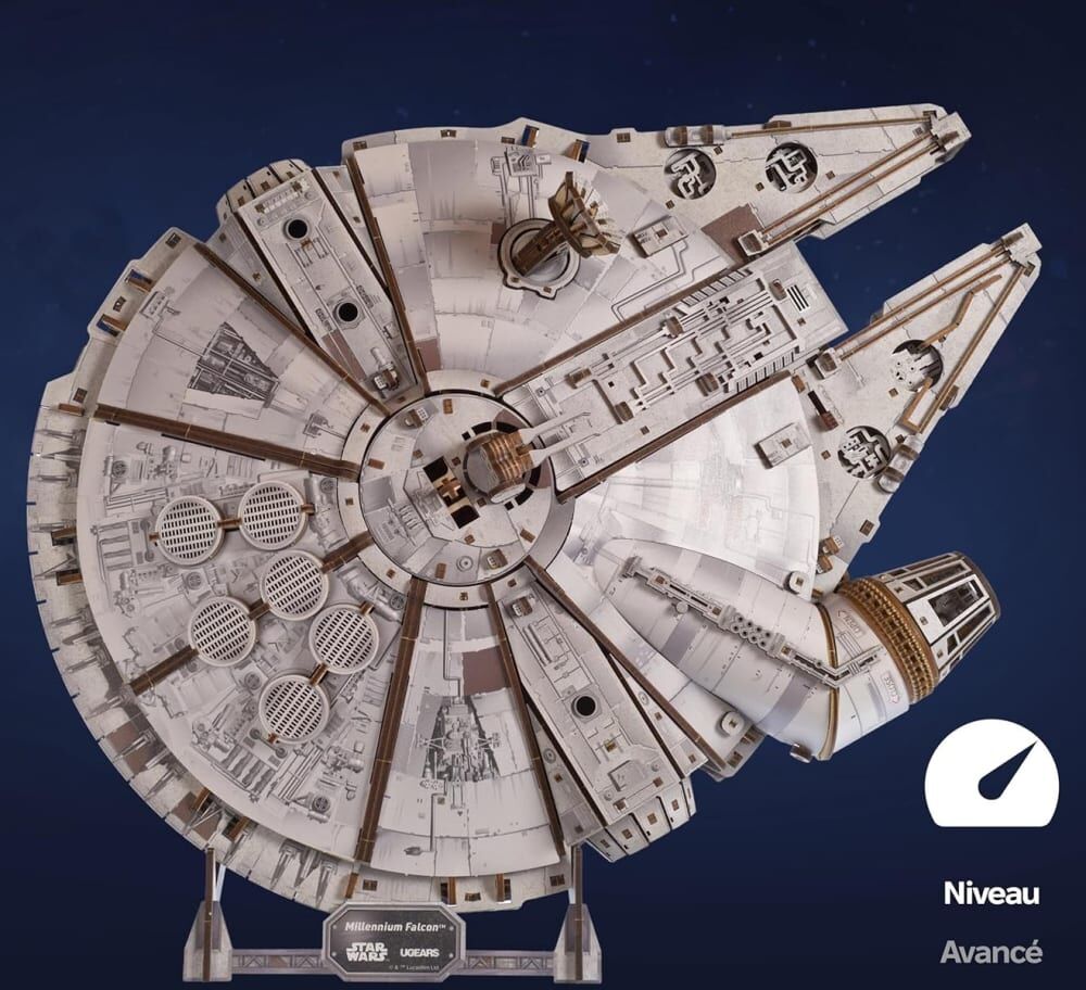 Ugears Puzzle 3d faucon millenium star wars Beige 46x14x34cm