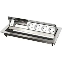 Kindermann, Steckdosenleiste, 7492000064. Breite: 340 mm, Höhe: 77 mm, Tiefe: 190 mm (4x, GST18)