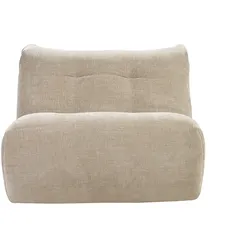 Lounge-Sessel in taupefarbenem Samteffekt-Stoff BUMPY