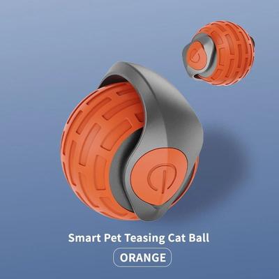 Inspired Finds Speedy Tail 2.0 Smart Interactive Cat Toy Ball With Moving Tail & Automatic Play orange