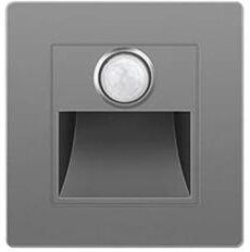 Friendly Fresh Finds Motion Sensor LED Step Light Recessed Stair Wall Light For Indoor & Outdoor Staircase Lighting gray Square