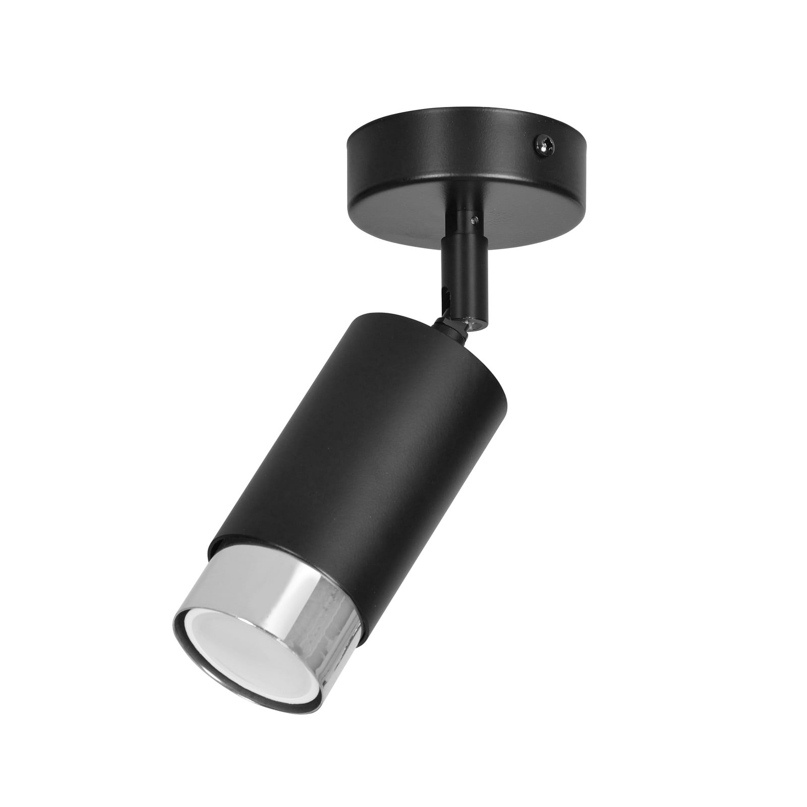 Emibig Lighting HIRO 1 Plafondlamp zwart/chroom 1xGU10 30W