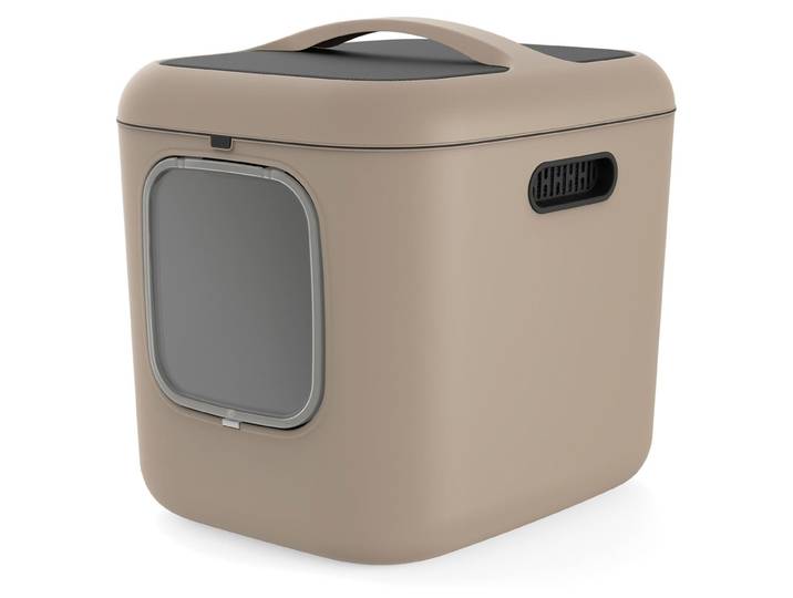 Rotho WHITE XL Katzentoilette - Kaffeefarbe
