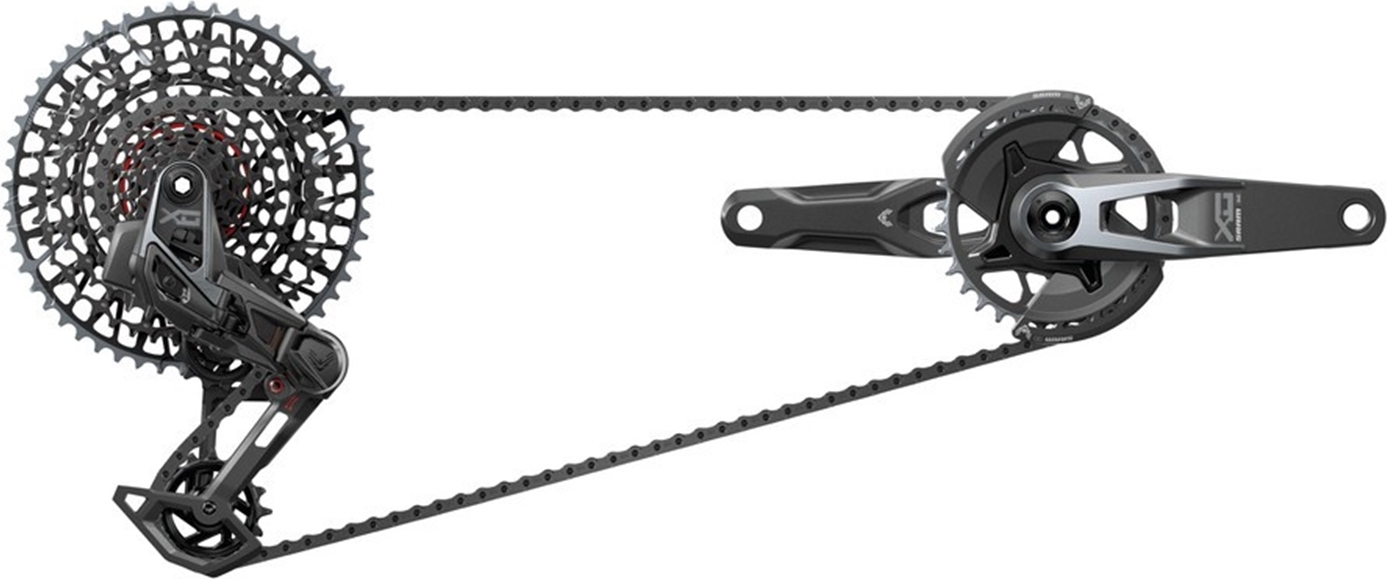 SRAM Schaltgruppen-Set "X0 Eagle AXS Transmission" 165 mm Kurbell