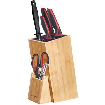 Magnet-Messerblock WESTMARK, beige (natur), B:11cm H:16cm, Messerblöcke, Messerblock, Bambus, mit herausnehmbaren Einsatz