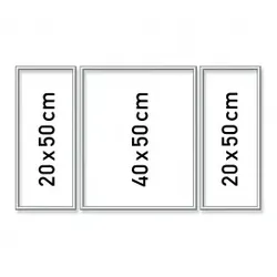 3 Alurahmen Silber Triptychon 50 x 80 cm – Malen nach Zahlen Zubehör