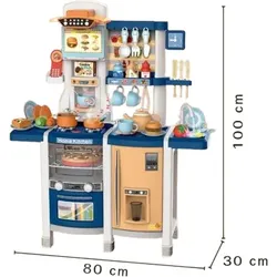 Coemo Kinderküche Susi Spielküche BLAU mit extra viel Zubehör