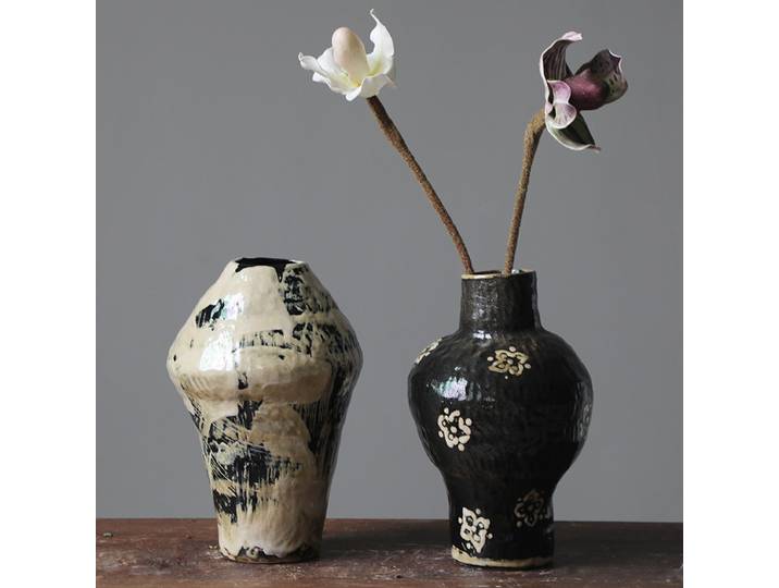 Nouveau vase en céramique de style chinois, vase en poterie rustique, arrangement floral, rétro, nostalgique, fait main, décoration zen pour hôtel