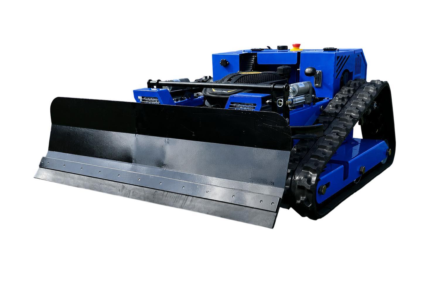 Ferngesteuerter Motor-Rasenmäher CW-500 Plus Blau Böschungsmäher mit Schneepflug