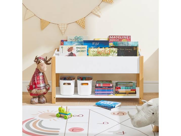 SoBuy KMB35-W bibliothèque pour enfants étagère pour enfants étagère de rangement étagère livres support jouets étagère