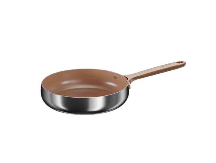 Berghoff Home Antihaft-Pfanne 24cm – PFAS-frei – Edelstahl Bratpfanne - Pfanne mit Antihaftbeschichtung – Universalpfanne für alle Herdarten – Roségold